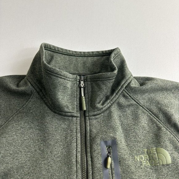 The North Face Half Zip Pullover Softshell Lined Jacket Men's Size Medium Green - Picture 5 of 8